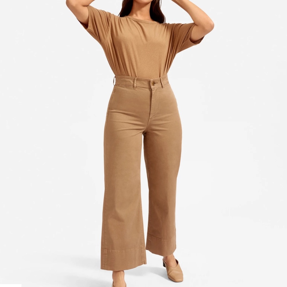 Everlane Lightweight Wide-Leg Crop Chino NWT